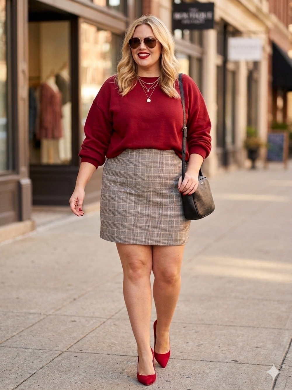 No Boundaries Plaid Mini Skirt